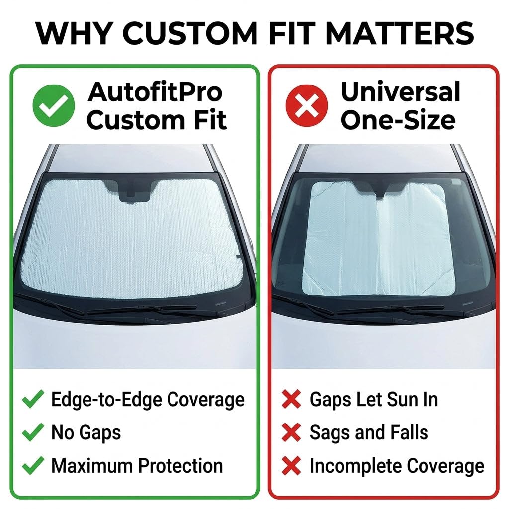 Custom-fit versus universal sunshade coverage