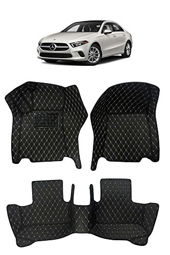 Custom Fit All Weather Heavy Duty Full Coverage Floor Mat Floor Protection [Front and Rear] for 2019 2020 Mercedes Benz A Class A220 A220 4Matic - Black Single Layer