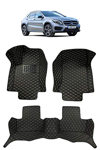 Custom Fit [Made in USA] All Weather Heavy Duty Full Coverage Floor Mat Floor Protection [Front and Rear] for 2015 2016 2017 2018 2019 2020 Mercedes Benz GLA Class GLA250 - Black Single Layer