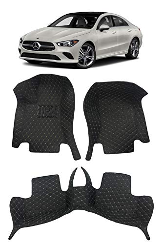 Custom Fit All Weather Heavy Duty Full Coverage Floor Mat Floor Protection [Front and Rear] for 2015 2016 2017 2018 2019 2020 Mercedes Benz CLA Class CLA250 CLA 250 4Matic - Black Single Layer