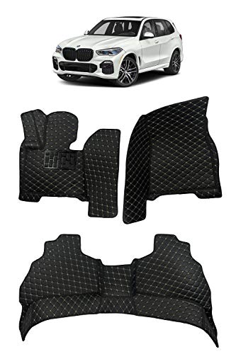 Custom Fit [Made in USA] All Weather Heavy Duty Full Coverage Floor Mat Floor Protection [Front and Rear] for 2019 2020 2021 BMW X5 - Black Single Layer