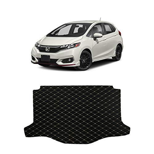 Custom Fit [Made in USA] All Weather Heavy Duty Trunk Cargo Liner for 2015 2016 2017 2018 2019 Honda FIt - Black 2D Flat