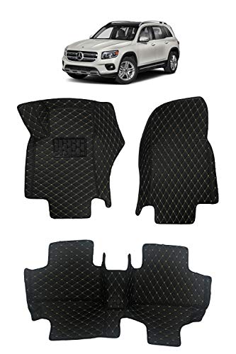 Custom Fit [Made in USA] All Weather Heavy Duty Full Coverage Floor Mat Floor Protection [1st and 2nd Row] for 2020 2020 Mercedes Benz GLB Class GLB 250 4 Matic - Black Single Layer