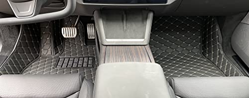 Custom Fit [Made in USA] All Weather Heavy Duty Full Coverage Floor Mat Floor Protection [Front and Rear] comptaible for 2020 2021 2022 Hyundai Palisade 7 Seat SUV - Black Single Layer