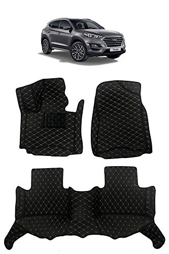 Custom Fit [Made in USA] All Weather Heavy Duty Full Coverage Floor Mat Floor Protection [Front and Rear] for 2019 2020 2021 Hyundai Tucson - Black Single Layer