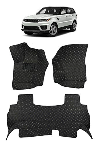 Custom Fit All Weather Heavy Duty Full Coverage Floor Mat Floor Protection [Front and Rear] for 2015 2016 2017 2018 2019 2020 Land Rover Range Rover Sport 5 Seats - Black Single Layer