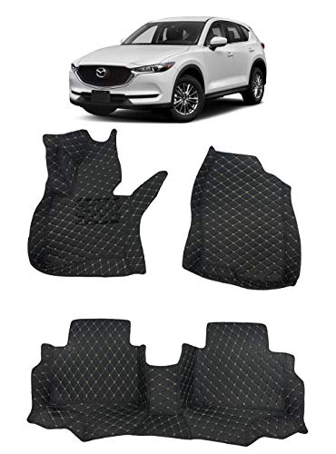 Custom Fit [Made in USA] All Weather Heavy Duty Full Coverage Floor Mat Floor Protection [Front and Rear] for 2017 2018 2019 2020 Mazda CX-5 - Black Single Layer