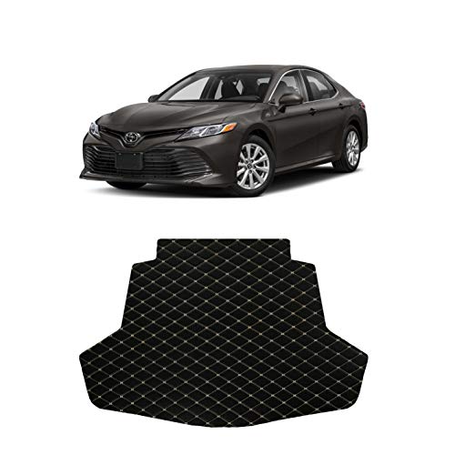 Custom Fit [Made in USA] All Weather Heavy Duty Trunk Cargo Liner for 2018 2019 2020 2021 Toyota Camry Non Hybrid Sedan - Black 2D Flat