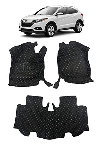 Custom Fit [Made in USA] All Weather Heavy Duty Full Coverage Floor Mat Floor Protection [Front and Rear] for 2015 2016 2017 2018 2019 Honda HR-V HRV - Black Single Layer