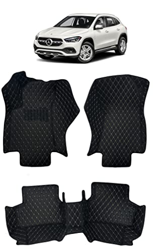 Custom Fit [Made in USA] All Weather Heavy Duty Full Coverage Floor Mat Floor Protection [Front and Rear] for 2020 2021 2022 Mercedes Benz GLA 250 GLA 35 GLA45 SUV - Black Single Layer