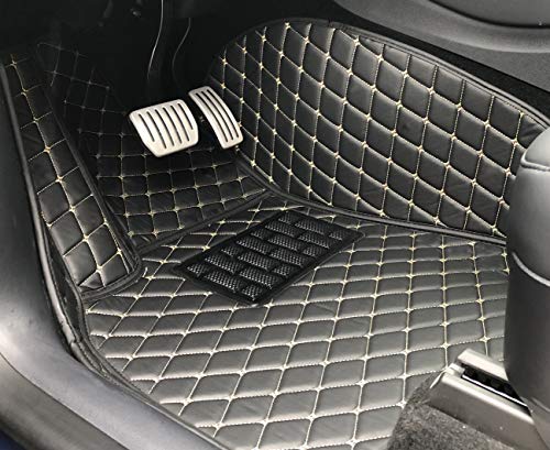 Custom Fit [Made in USA] All Weather Heavy Duty Full Coverage Floor Mat Floor Protection [Front and Rear] for 2019 2020 Tesla Model 3 - Black Single Layer