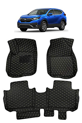 Custom Fit [Made in USA] All Weather Heavy Duty Full Coverage Floor Mat Floor Protection [Front and Rear] for 2017 2018 2019 2020 2021 Honda CR-V CRV - Black Single Layer