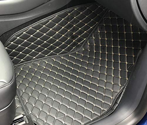 Custom Fit [Made in USA] All Weather Heavy Duty Full Coverage Floor Mat Floor Protection [Front and Rear] for 2019 2020 Tesla Model 3 - Black Single Layer