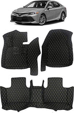 Load image into Gallery viewer, Custom Fit [Made in USA] All Weather Heavy Duty Full Coverage Floor Mat Floor Protection [1st and 2nd Row] for 2018 2019 2020 2021 Toyota Camry Non Hybrid Model Sedan - Black Single Layer