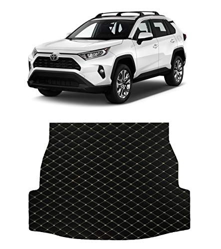 Custom Fit [Made in USA] All Weather Heavy Duty Trunk Cargo Liner for 2019 2020 2021 Toyota RAV4 Non Hybrid SUV - Black 2D Flat