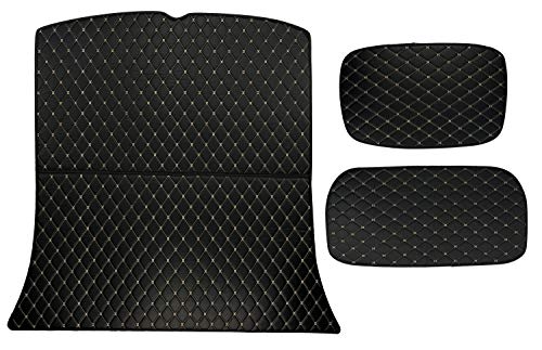 Custom Fit [Made in USA] All Weather Heavy Duty 3 Pieces Trunk/Front Trunk/Under Compartment Cargo Liner for 2020 Tesla Model Y 5 seat Layout - Black 2D Flat